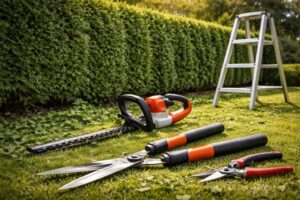 découvrez les outils essentiels pour tailler votre haie de thuyas trop large facilement et efficacement, pour un résultat professionnel et soigné.