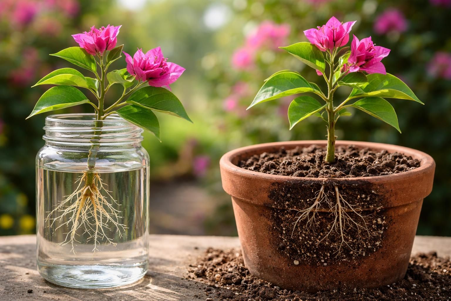 découvrez si le bouturage du bougainvillier dans l'eau est efficace ou s'il est préférable d'utiliser d'autres techniques pour réussir sa multiplication.