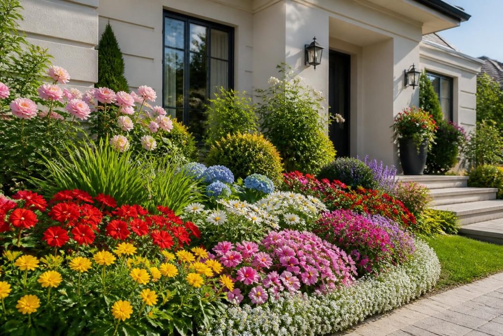 découvrez nos conseils pour choisir les couleurs idéales pour votre parterre de fleurs devant la maison et créer un jardin harmonieux et attrayant.