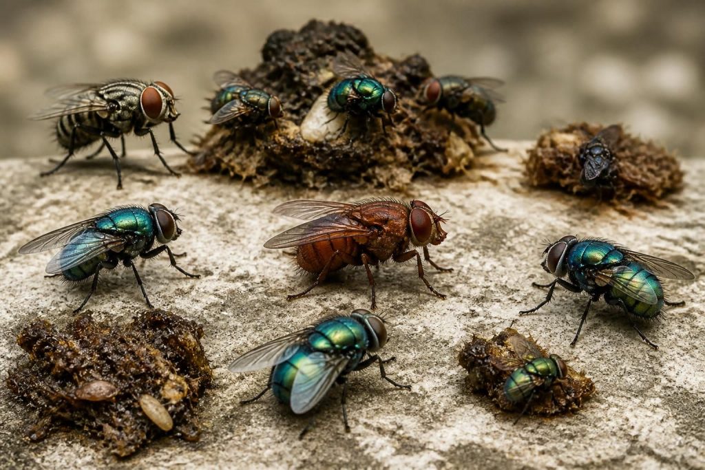 découvrez les différentes espèces de mouches et apprenez tout sur les nids de mouche verte, leurs caractéristiques et leur habitat.